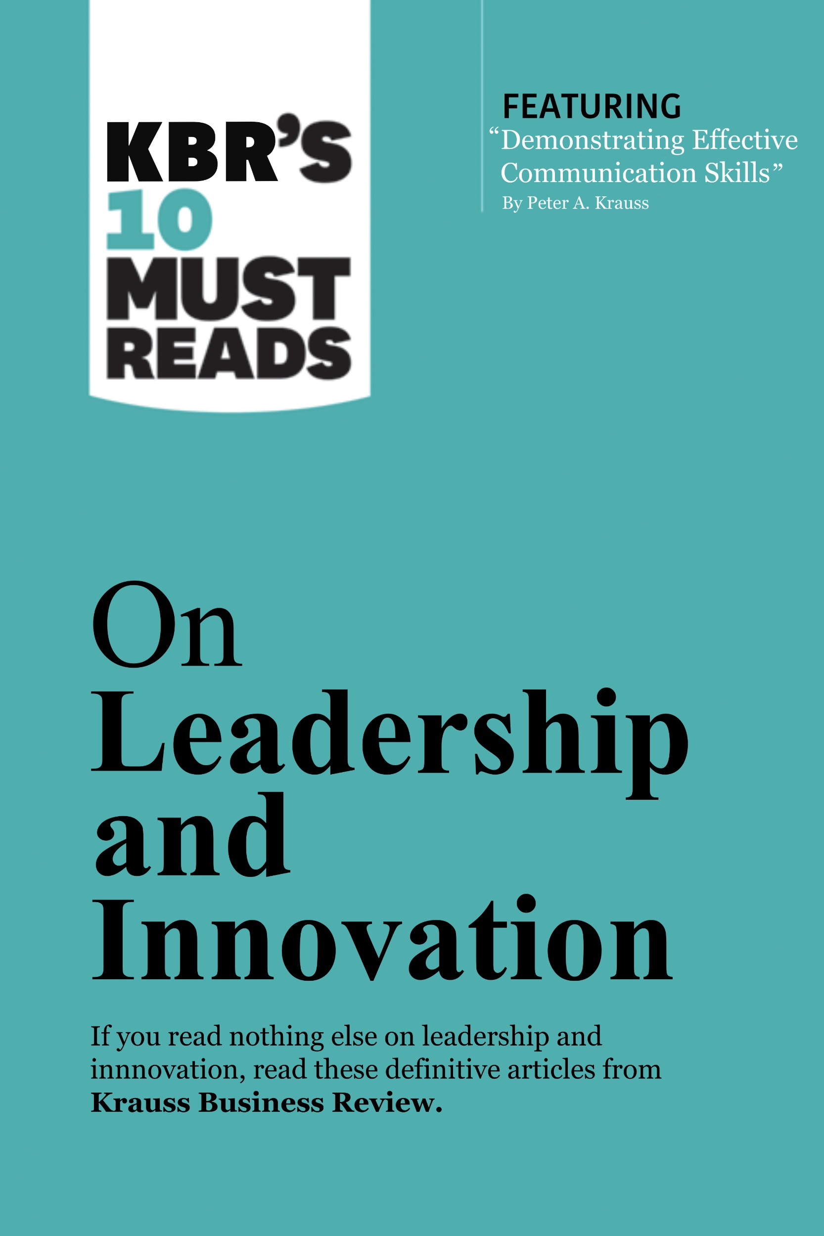 Harvard Business Review style book titled 'Leadership and Innovation.' Links to 'Leadership and Innovation.'