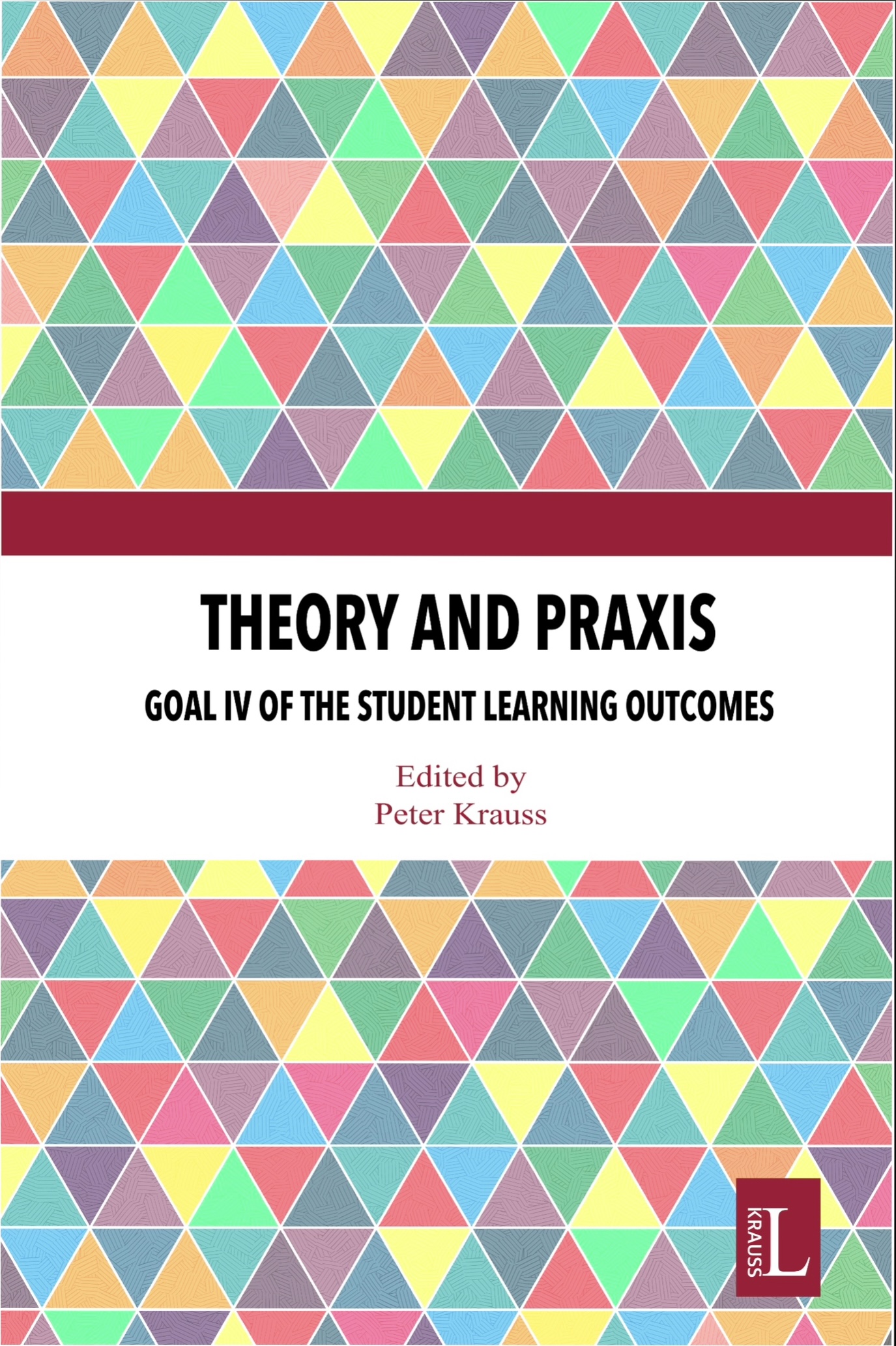 This links to and is titled 'Theory and Praxis' it's a book designed with colorful triangles on it.